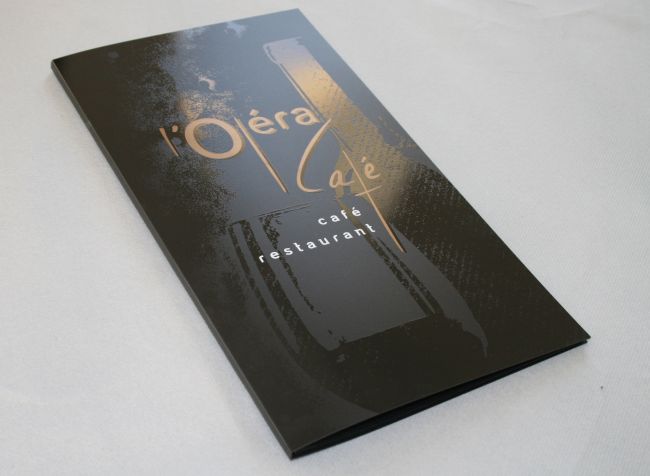 Carte Boisson Format Cocktail en PVC Noir à La Ciotat